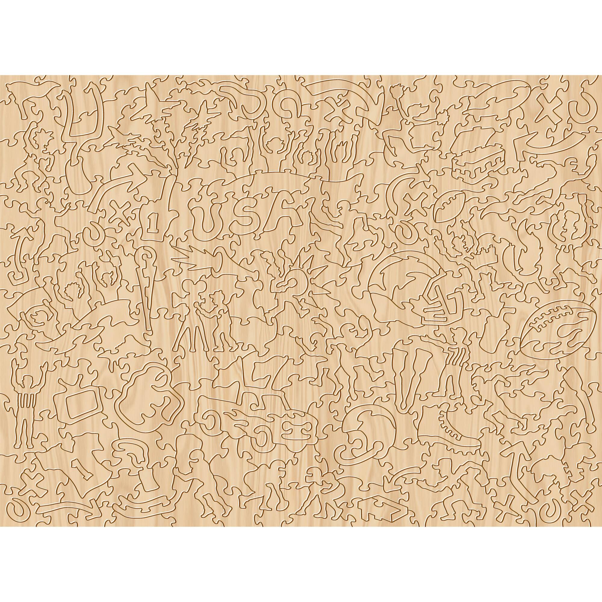College Football Wooden Retro Series 333 Piece Jigsaw Puzzle